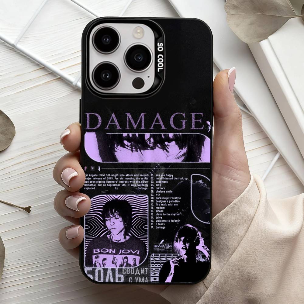 Singer K-Kai A-Angel d-Damage Phone Case For iPhone17,16,15,14,13,12,11 Plus,Pro Max Black Candy silver phone case