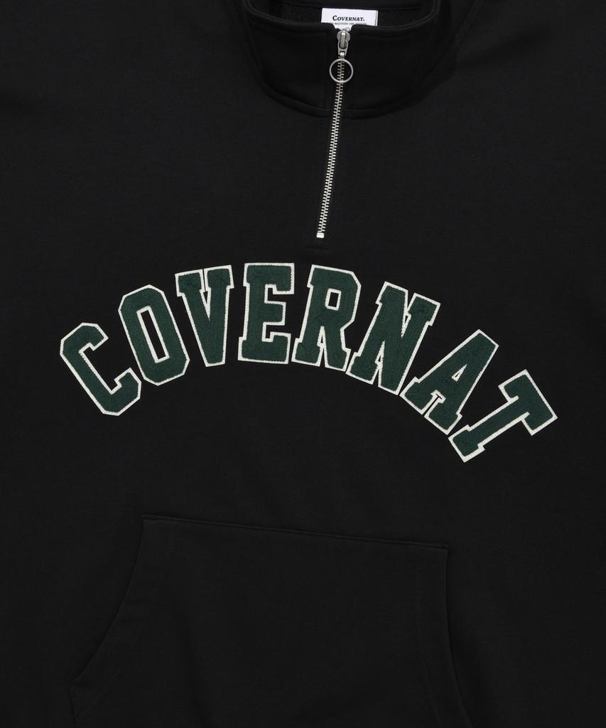 COVERNAT Arch Logo Half Zip Sweatshirt Black
