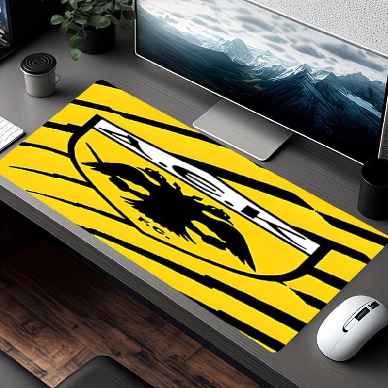 AEK Aten FC Trykt Musematte, for Tastaturmatte Bærbar PC-matte for Kontor Hjemmebruk, Skrivebordsdekorasjon, Perfekt Bursdagsgave for Spillere