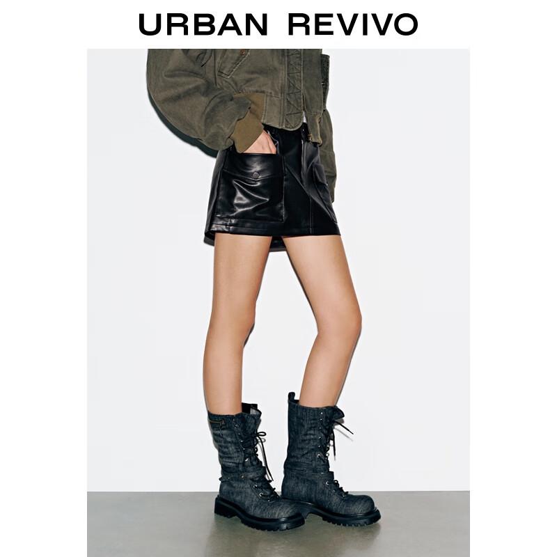 UR 2025 Winter Fashion Retro Pocket Mini Skirt