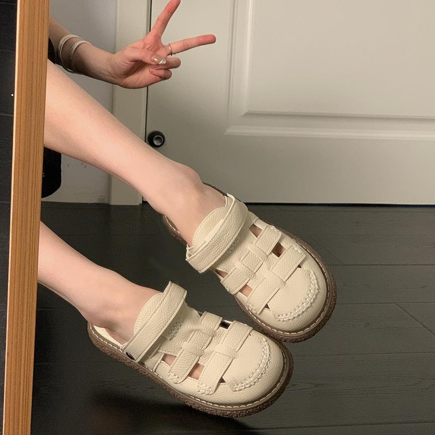 Fashion Shoes Womens Slippers Outdoor Slides Cover Toe Pantofle Platform 2025 Summer Rome House Slippers Platform Shoes Woman 2025 Cover