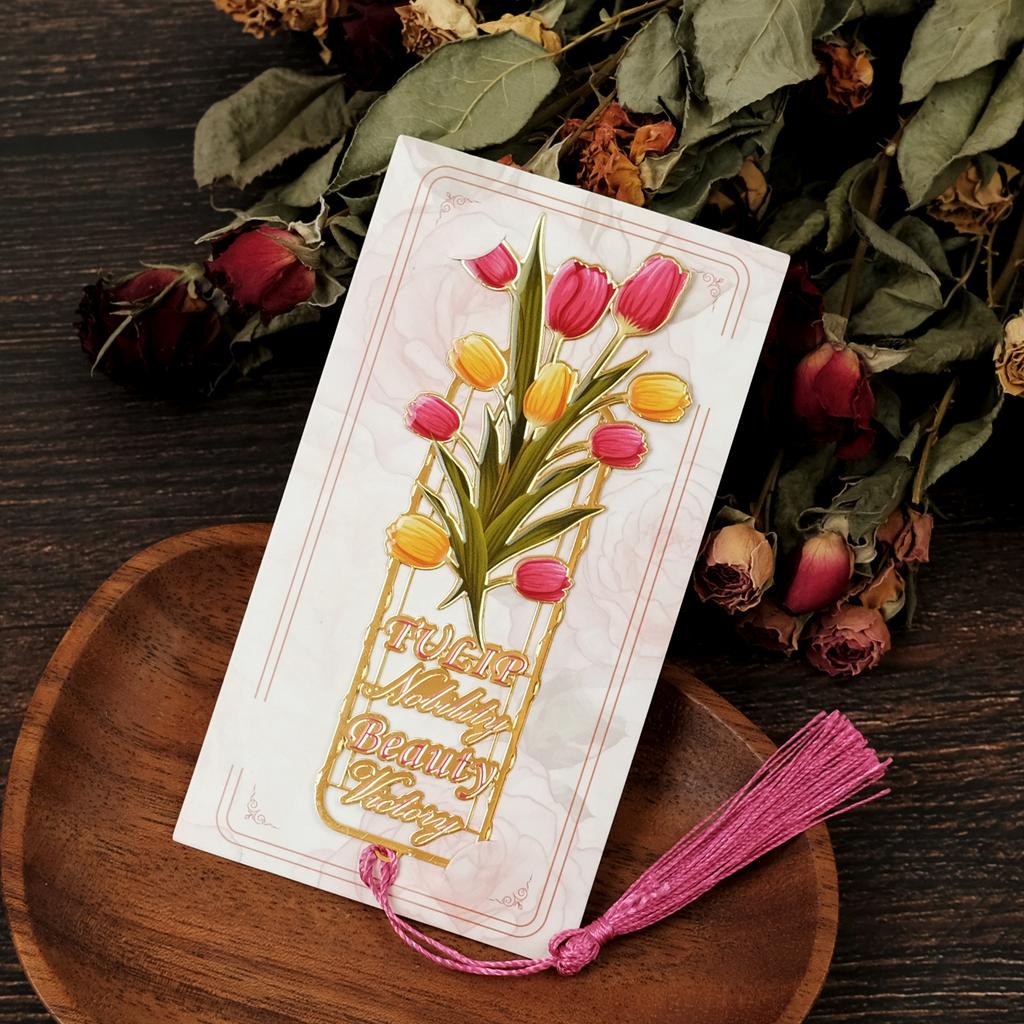 Exquisite And Beautiful Flower Metal Bookmarks, Essential Bookmarks For Students To Read