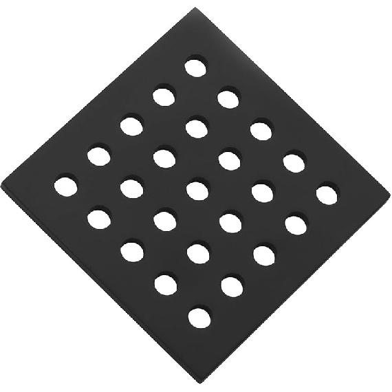 3.75 Inch Square Shower Drain Cover 95MM Floor Drain Grate (Black)