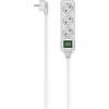 Power Strip - Hama - 00223002 - 3 Outlets - 3 M - White - Illuminated Switch
