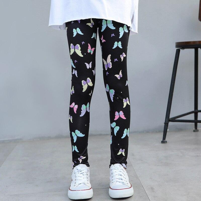2T -12T Girls' Leggings Spring and Autumn Thin Children's Stretch Printed Pants Korean Children's Pants Summer Clothes