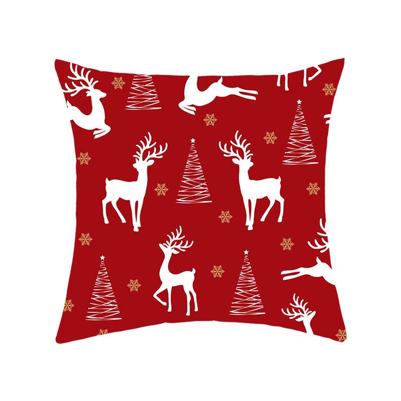 New Christmas Sofa Pillow Case Home American Letter Print Bedside Pillow Case