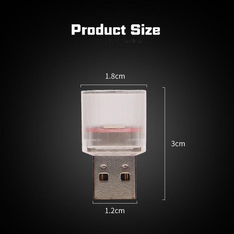 1Pcs Car USB Atmosphere Light Mini LED Neon Atmosphere Light Colorful Universal RGB Indoor Light Car Mood Decorative Light