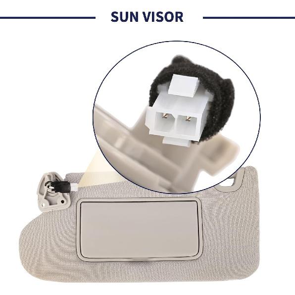 Driver Side Sun Visor Fit For Nissan Maxima 2016 2017 2018     Replace 96401-9DE0A Front Left | Sun Protection Shade | Makeup Mirror | Vanity Light |