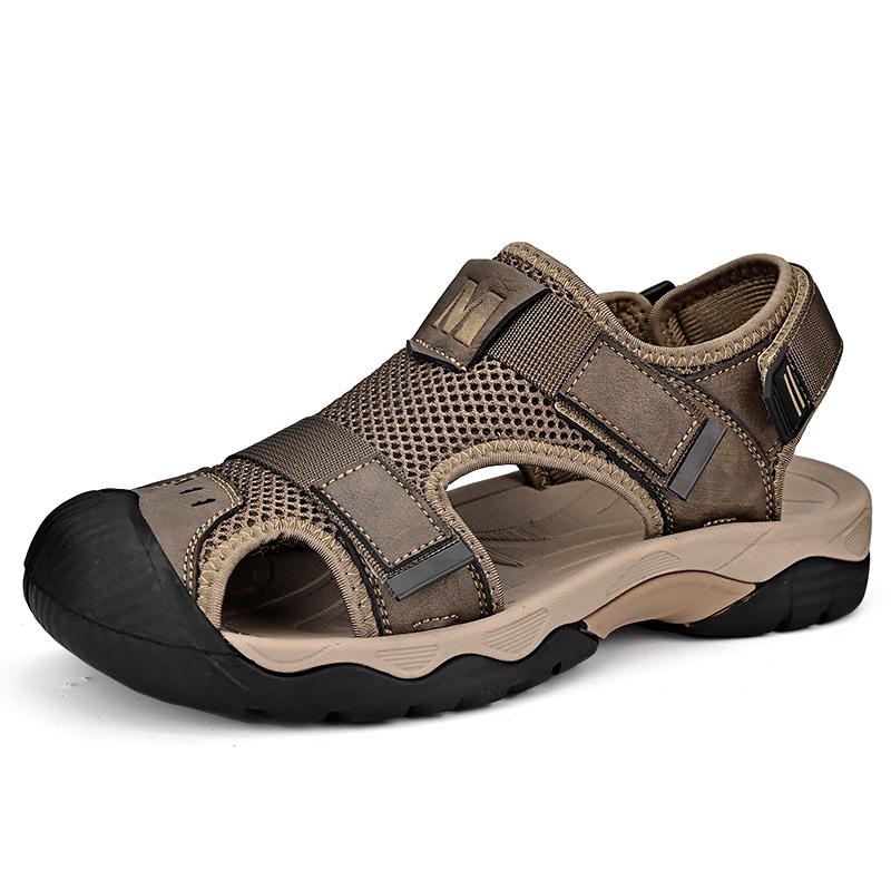 

Модные летние пляжные шлепанцы, уличные дорожные сандалии для мужчин, быстросохнущая водонепроницаемая обувь для хайкинга, верхняя одежда, мужские сандалии для вождения, новая обувь для каньонинга 46 хаки