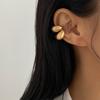 Artistic Layered Cutout No Piercing Earrings Double Tone Choices Lightweight Alloy Design Ear Accessories For Women