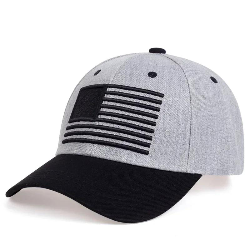 Unisex American Flag Embroidery Baseball Caps Spring Autumn Outdoor Sunscreen Hat Adjustable Casual Trucker Hats
