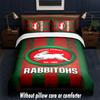 South Sydney Rabbitohs Design Set Biancheria da Letto 1 Copripiumino + 2 Federe Morbido Traspirante Biancheria da Letto per la Casa