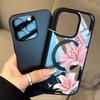 Lily Flower Pattern Macaron Phone Case For 18 17 16 15 14 13 12 11 Pro Xs Max Plus Air Mini XR X 17e 16e Magsafe Cover