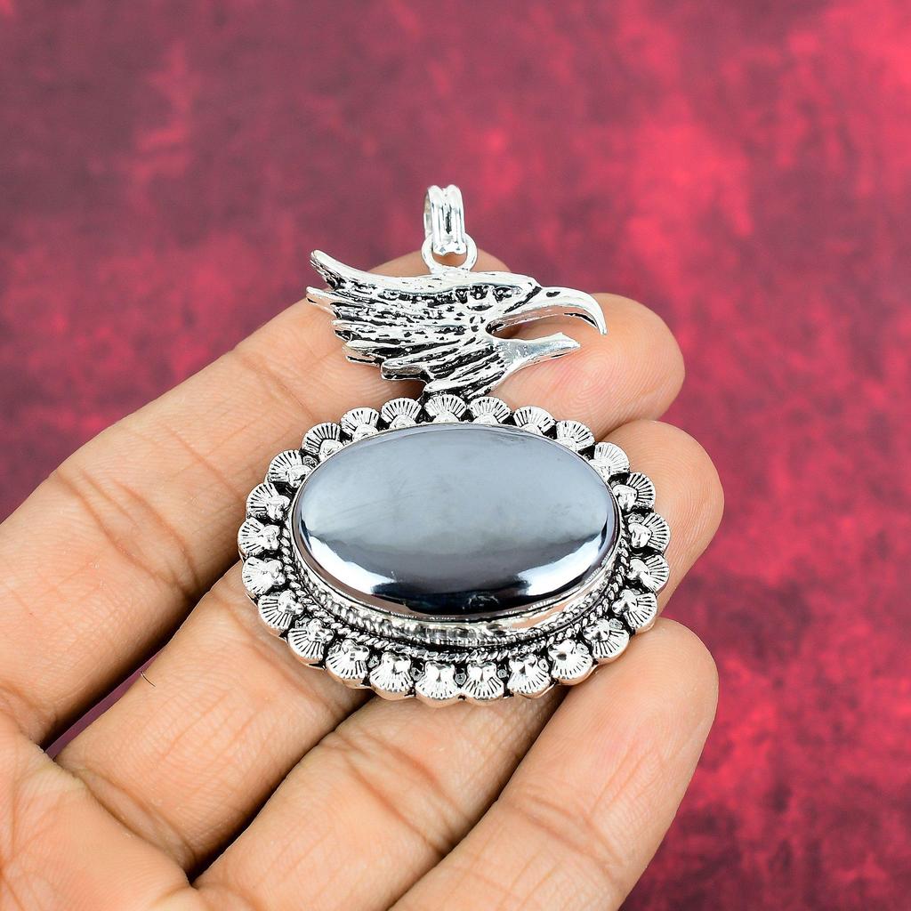 Shungite Pendant, 925 Solid Sterling Silver Gemstone Jewelry, Handmade Pendant, For Mother Day