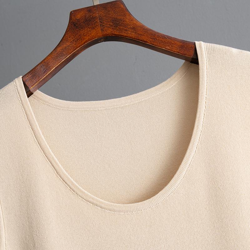 Large-size Women's Sleeveless Dress, Summer New Style, Pure Color, Casual Round Neck Long Dress, Base Dress