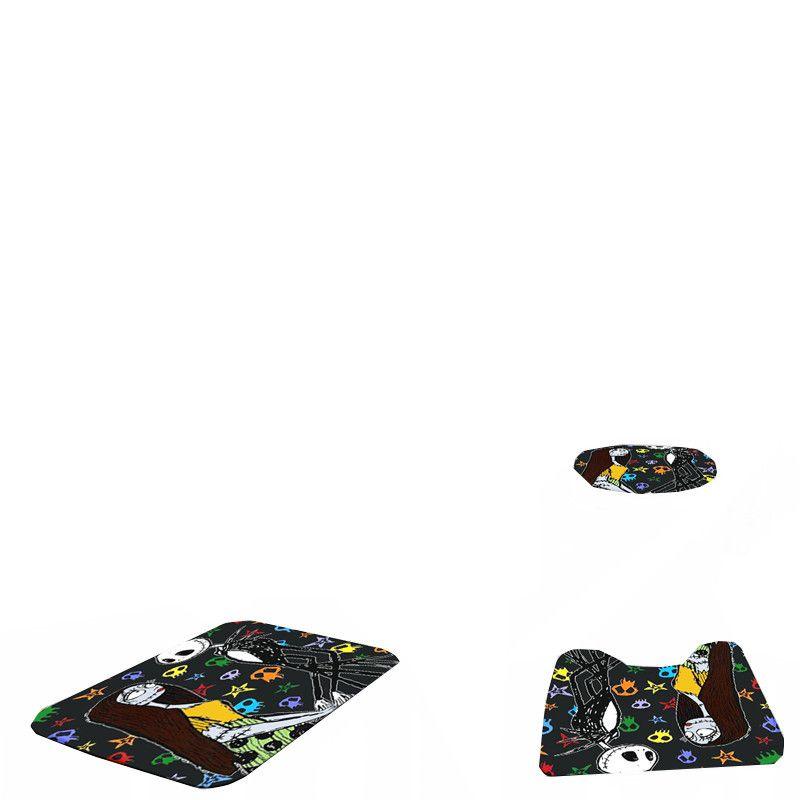 Zestaw Łazienkowy Miasteczko Halloween Z Wysokiej Jakości Zasłoną Prysznicową I Matami