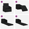 Black Sleeper Sofa 65 x 80 x 83 cm Fabric