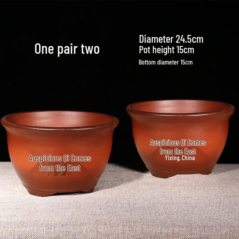 Purple Aura Ceramic Tree Planter Pot Set (2-Pack)