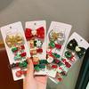 Christmas Special 5Pcs/Set Hair Accessories, Featuring Santa, Snowman, Elk Clips & Ties for Children