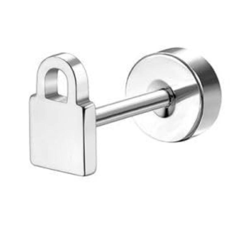 Bobisty 1pc Earrings for Sensitive Ears Surgical Stainless Steel Earrings for Women Dainty Flat Back Earring Stud Hoop Cartilage