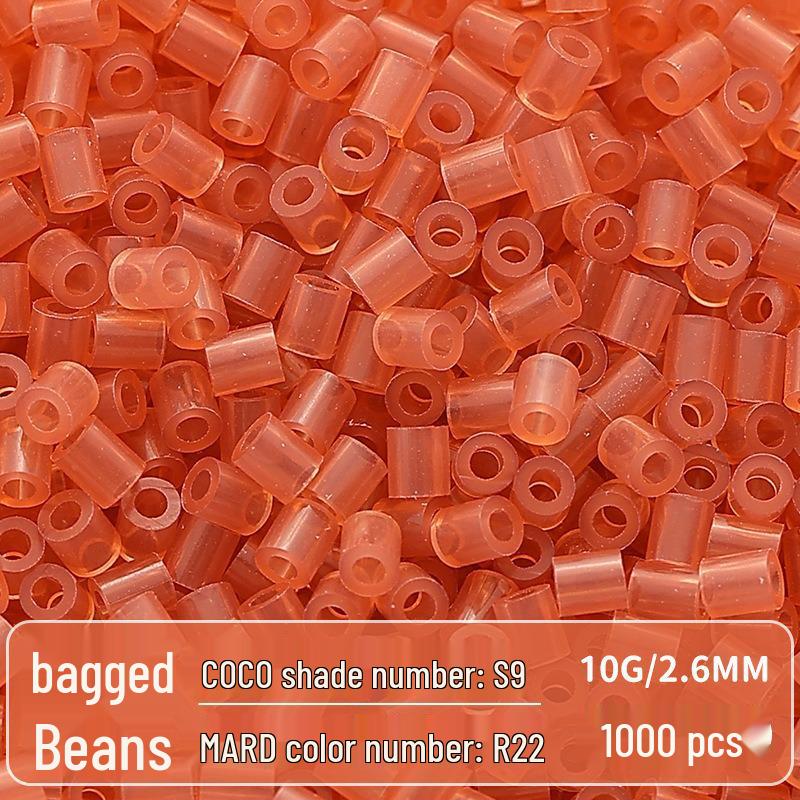 Clear Puzzled Beans Special Color Refill Pack, Black & White, 2.6mm Handmade DIY Fuse Beads Toy Set