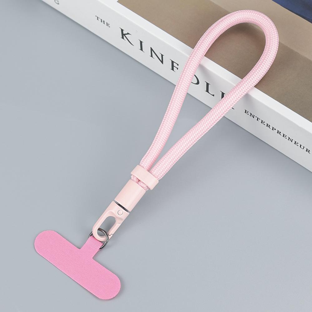 

Luxury Adjustable Universal Braided Short Mobile Phone Lanyard Wrist Strap Anti-Loss Cell Phone Crossbody Neck Strap Long Rope Other рожевий