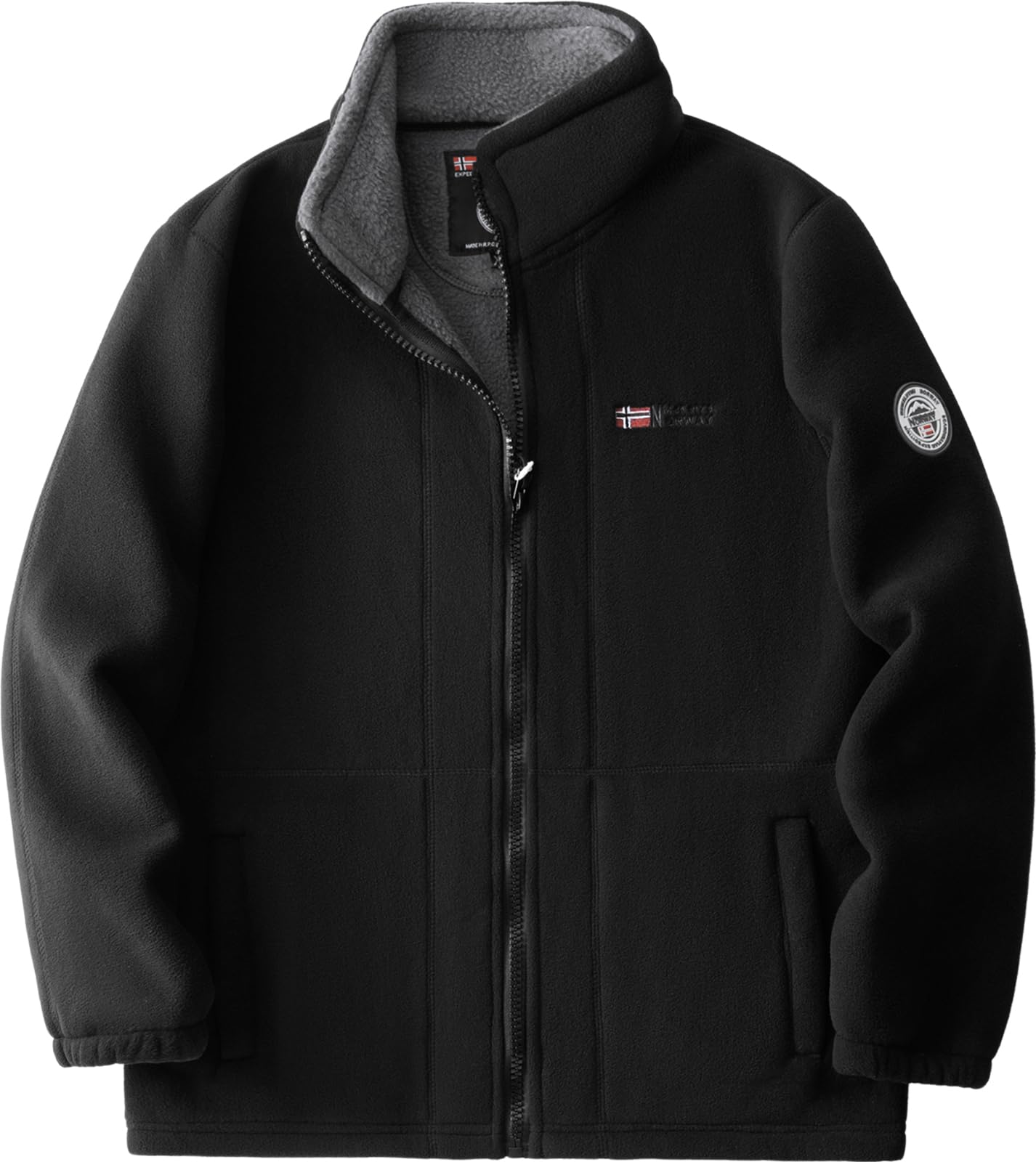 

Флисовая подкладка Boa Warm Outdoor Thermal Cold Work Everyday Open Logo Mountain Maunpa Rough Road Zip Survival Black [Airby] Мужская куртка, верхняя одежда, чёрный