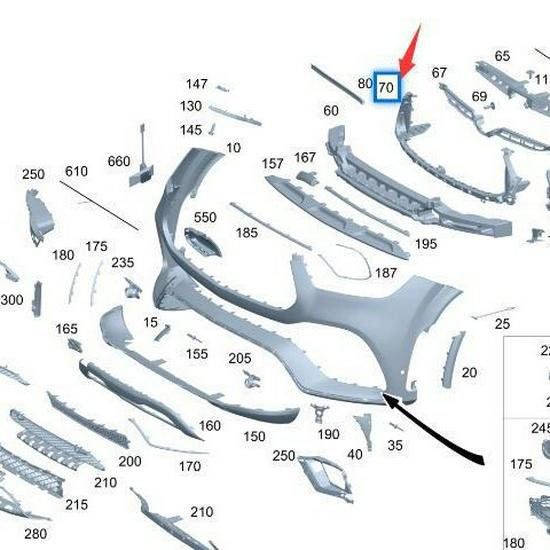 Mercedes-Benz GLE W167 Front Bumper Subframe 1678856303