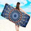 Blue Stripe Beach Towel Oversized Microfiber Quick Dry Sandproof Swimming Bath Towel for Pool Travel Camping