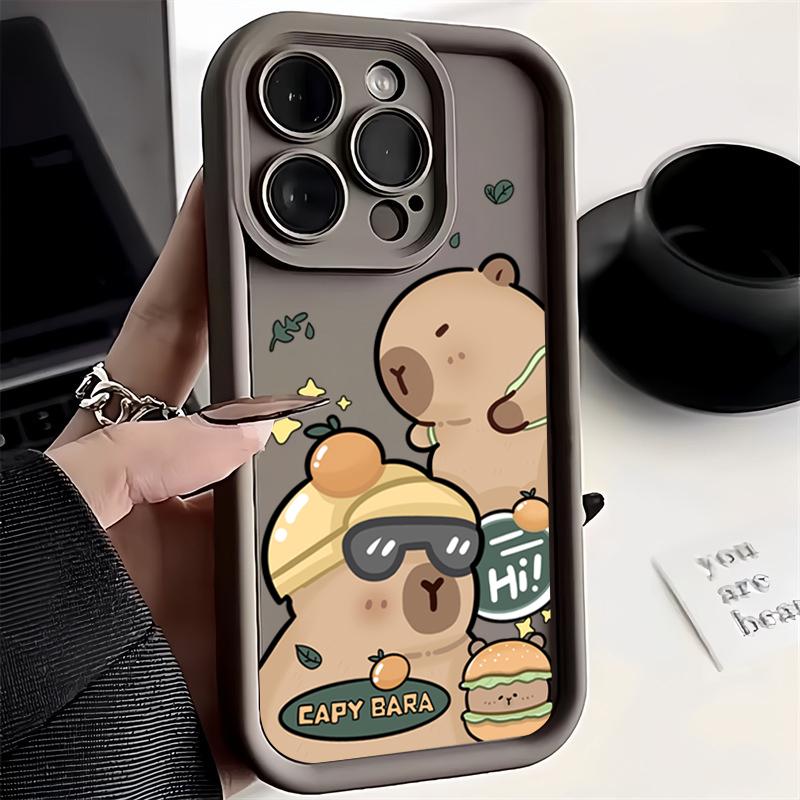 Cute Capybara Soft Phone Case For Samsung Galaxy S25 Ultra S24 FE S23 S22 S21 Plus A06 A26 A36 A33 A25 A16 Shockproof Back Cover