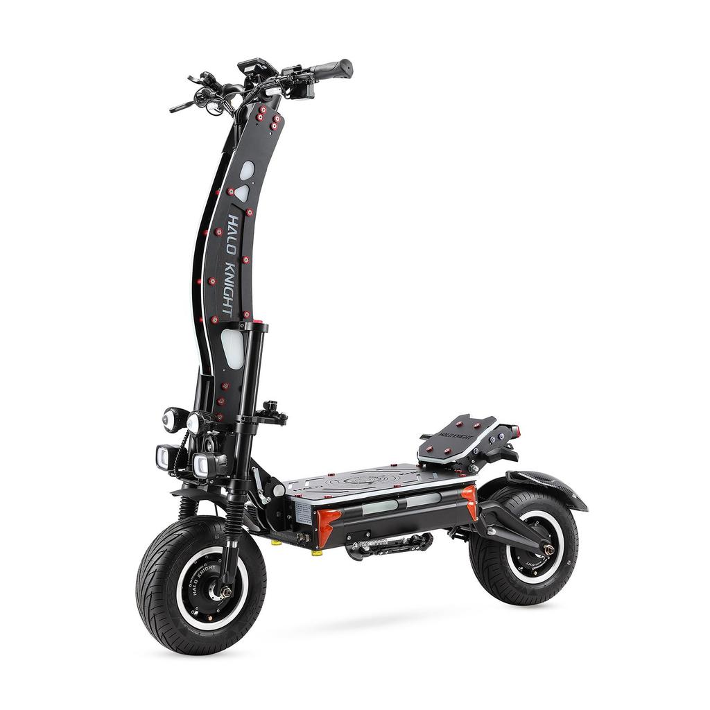 HALO KNIGHT T107MAX All-Terrain Electric Scooter 4000W Dual Motor 72V50Ah Battery 13 Inch Vacuum Tire Outdoor Riding Off-Road E-Scooter