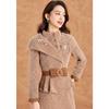 Kebeier Elegant Snowflake Velvet Two-Piece Skirt Set