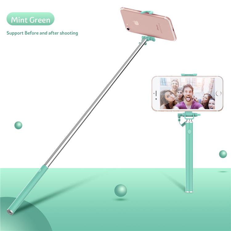 Buy Wired Selfie Stick Handheld Monopod Builtin Shutter Retractable Selfie Stick at affordable