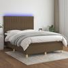 VidaXL Slat Bed Base with Mattress and LED, Upholstered Bed, Double Bed, Adult Bed for Interior Bedroom, 3135592