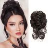 Synthetic Messy Hair Bun Tousled Wig Clip Hair Scrunchies Extension Curly Wavy Ponytail Hairpieces Hair Claw Clip For Women