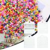 4Pcs Bead Counting Tray for Jewelry Making Plastic Sorting Board for 3/4/6/8mm Beads Sliding Divider Tool Craft Bead Sorting Organizer