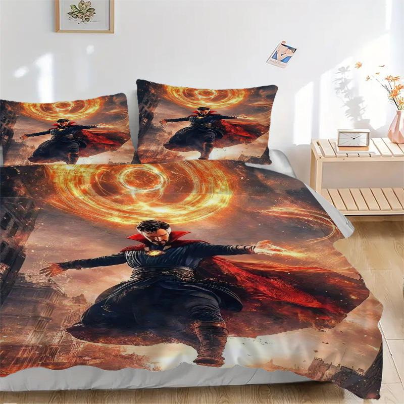 Doctor Strange Bedding 3 Piece Set HD Print Duvet Cover Pillowcases for Teens Adult Bedroom Decoration Christmas Gift