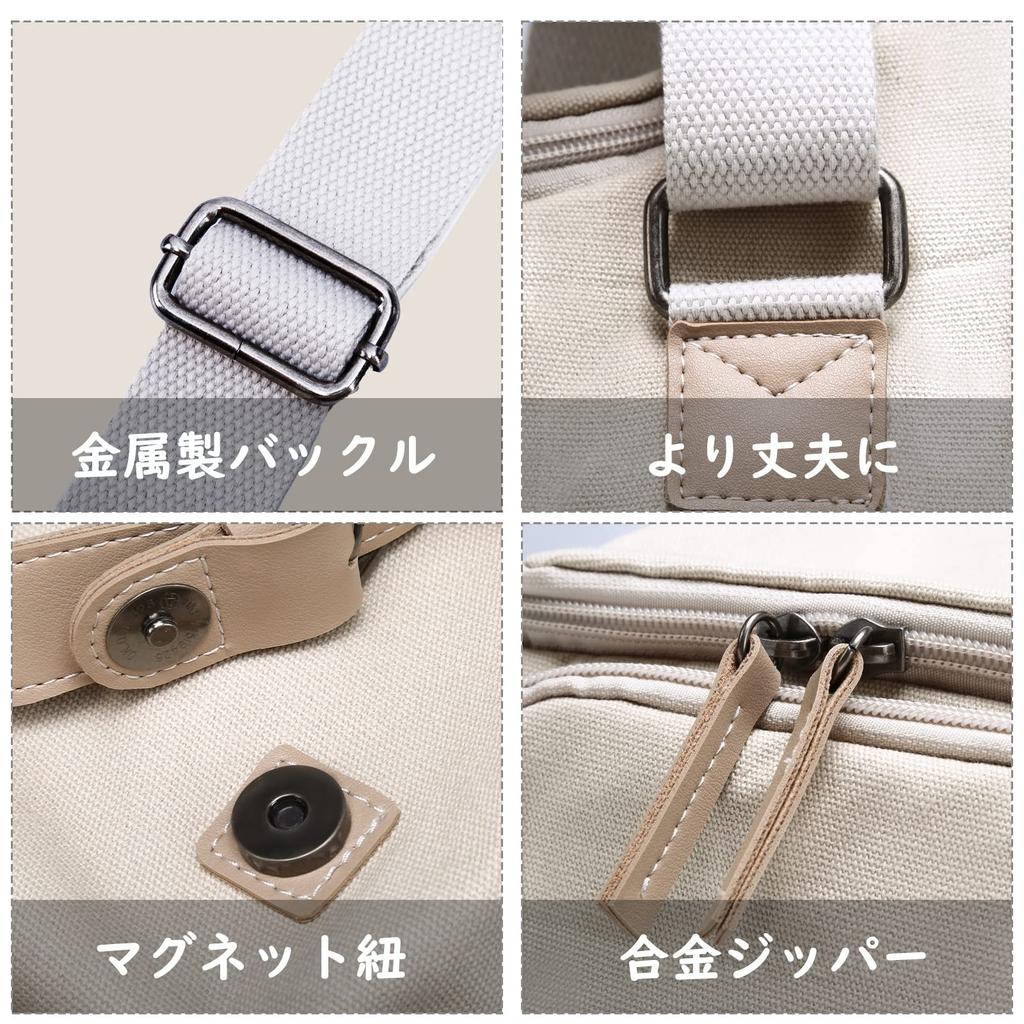 Cwatcun Camera Bag Shoulder Stylish Casual Canvas Material SLR Digital Camera (Beige, M)