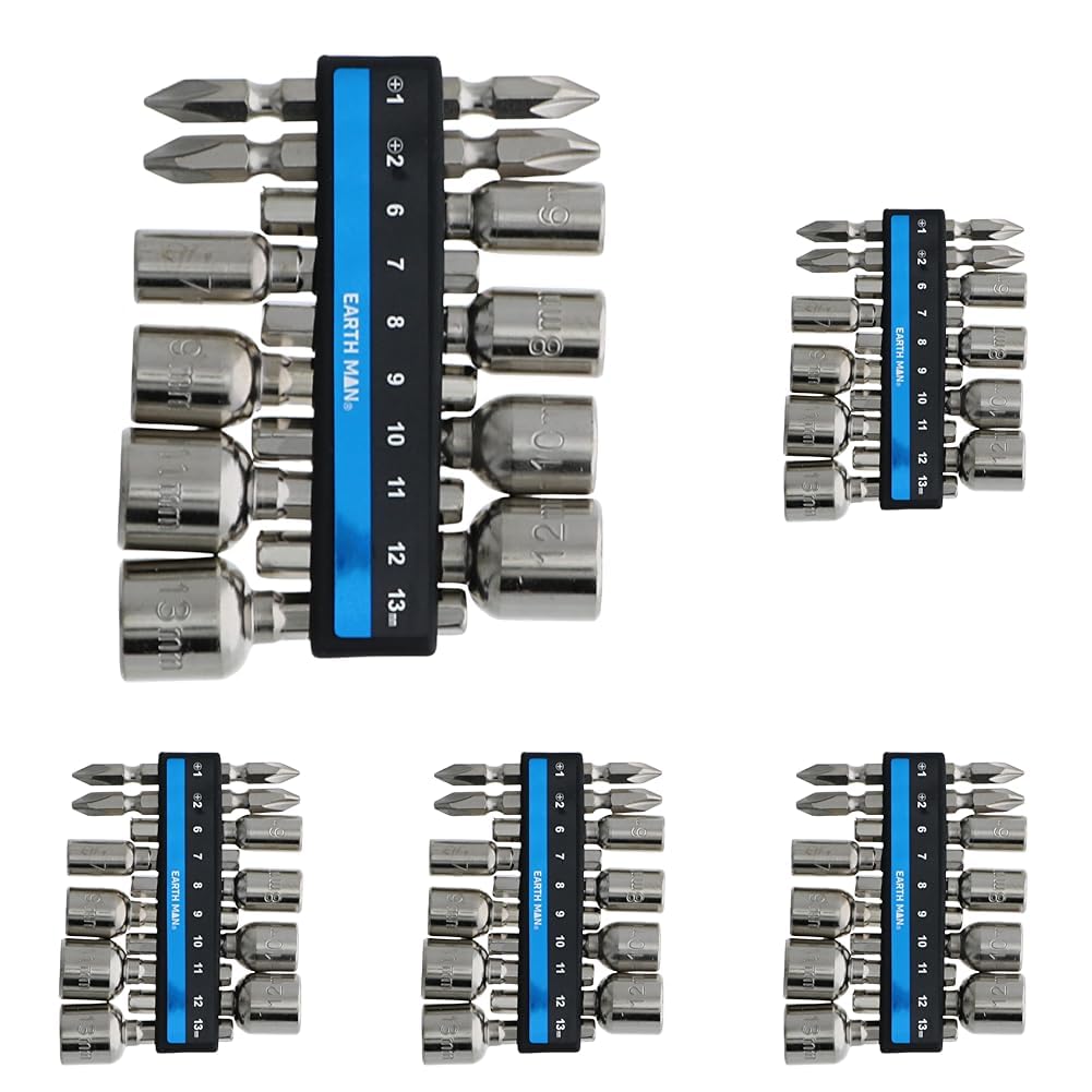 Takagi EARTH MAN Socket & Bit Set, 10pcs DB-24 (x 5)