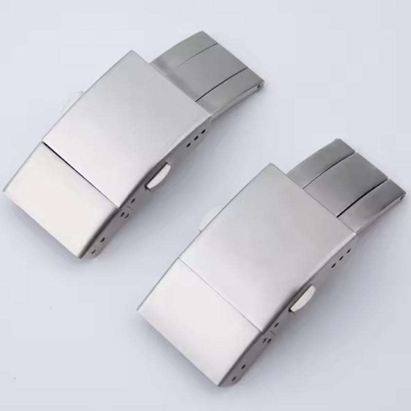 19mm Thickened 316L Stainless Steel Foding Buckle for Longines Rubbe Watchband Hydroconquest L3 Strap Foldover Butterfly Clasp