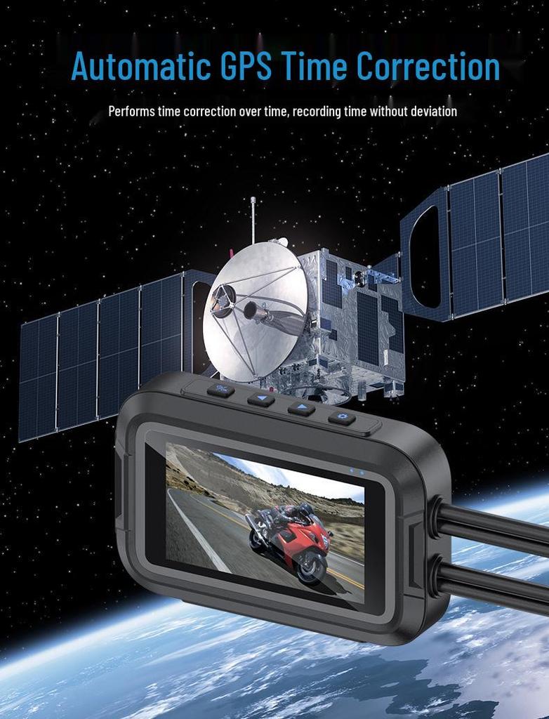 Motorcycle Dual HD1080P DVR: Front & Rear Recording, Waterproof, WiFi-Enabled, GPS Tracking