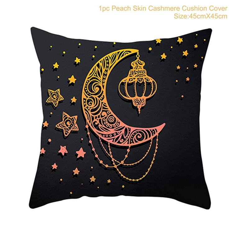 45x45cm EID Cushion Cover Ramadan Decoration For Home Eid Mubarak Islamic Muslim Party Eid al-Fitr Ramadan Kareem Eid AL Adha