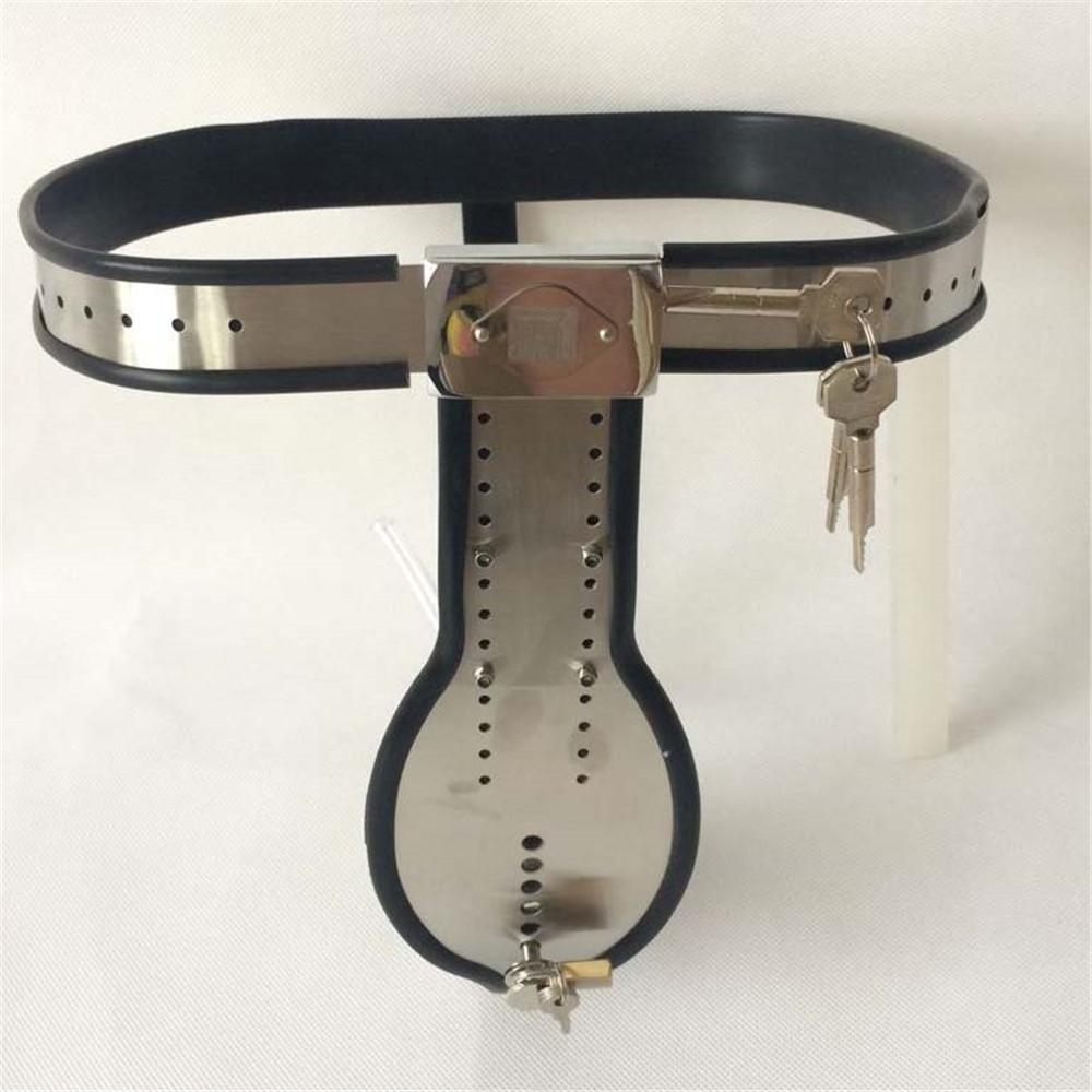 Pánský nastavitelný pás cudnosti s otvorem, odnímatelný anální kolík, klec na penis a varlata, BDSM vybavení, sexuální hračky pro muže a dospělé