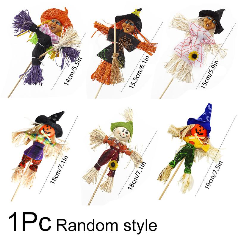 

1/3Pcs/Pack Halloween Style Random Scary Ornament DIY Florist Cute Flower Arrangement Garden Scarecrow 1PCS