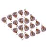 DIY 20Pcs 16mm Colored Stars Transparent Glass Ball Charms With Tiny Star Pendant Findings Craft