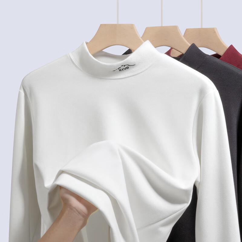 Мужская термофутболка большого размера с воротником-стойкой и длинным рукавом, базовый слой 43