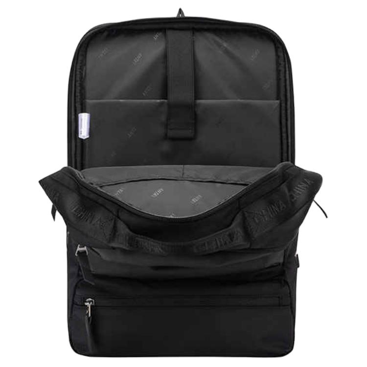 New Anta Fabric Backpack Unisex Basic Black 192527153-1