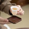 Ebony Solid Wood Coaster Tea Ceremony Kung Fu Tea Cup Holder Creative Tea Set Accessories Wooden Heat Insulation Pad