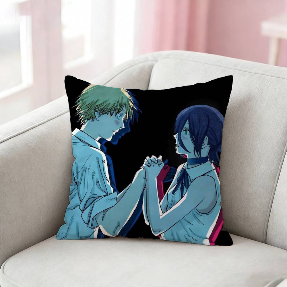 CChainsaw Man Reze Arc Pillow Case Pattern Printed Pillowcase For Living Room Sofa Cushion Cover