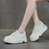 2025 New Popular Genuine Leather Women's Shoes Spring and Summer Versatile Thick Soled Small Board Shoes
